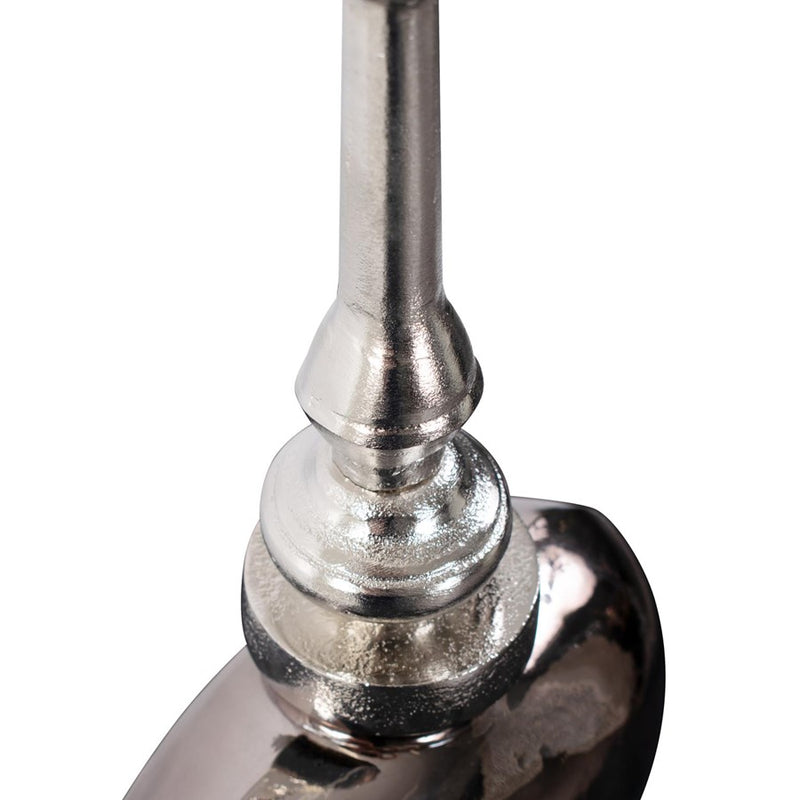 Howard Elliott Venetia Ebony Glass Bottle/Alum Spired Lid/Short, Nickel