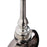 Howard Elliott Venetia Ebony Glass Bottle/Alum Spired Lid/Short, Nickel