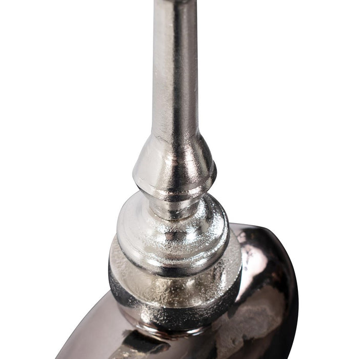 Howard Elliott Venetia Ebony Glass Bottle/Alum Spired Lid/Short, Nickel