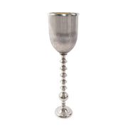 Howard Elliott Black Diamond Glass Chalise on Nickel Turned Metal/Large - 41096
