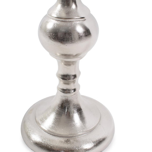 Howard Elliott Black Diamond Glass Chalise on Nickel Turned Metal/Large