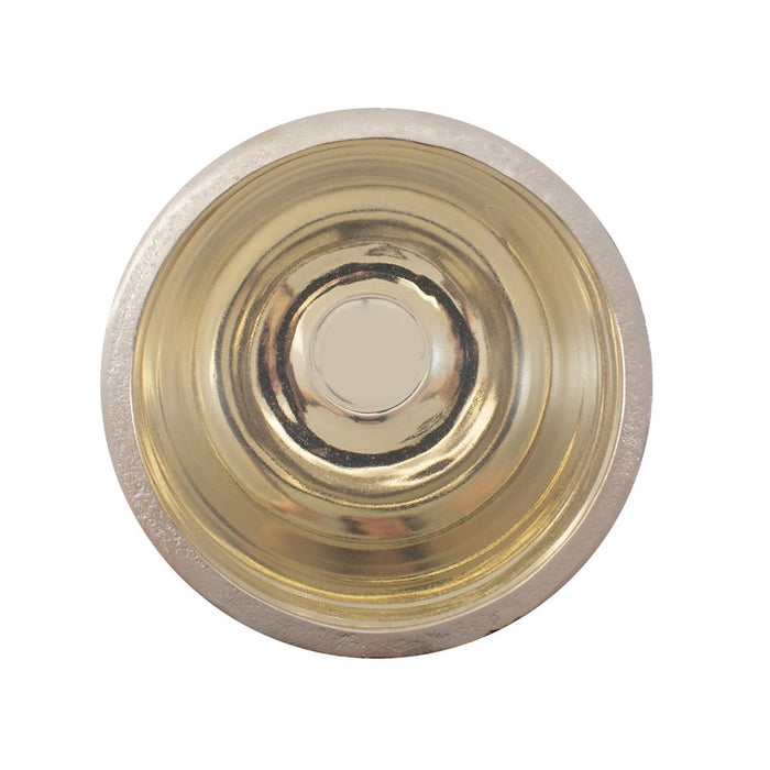 Howard Elliott Black Diamond Glass Chalise on Nickel Turned Metal/Large