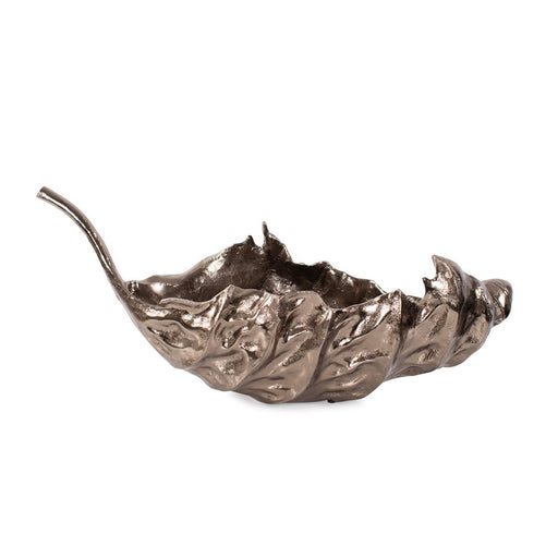 Howard Elliott Aspen Leaf Cast Aluminum Bowl, Brass - 41110