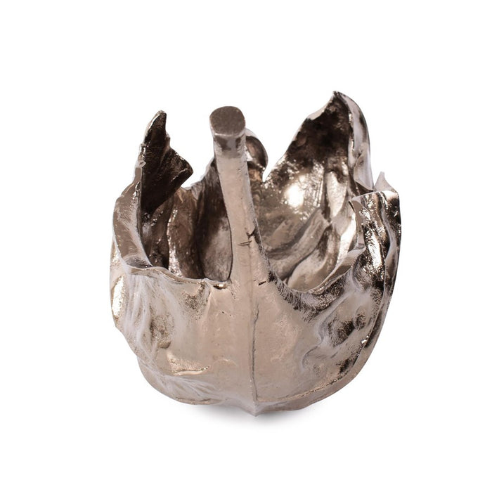 Howard Elliott Aspen Leaf Cast Aluminum Bowl, Brass