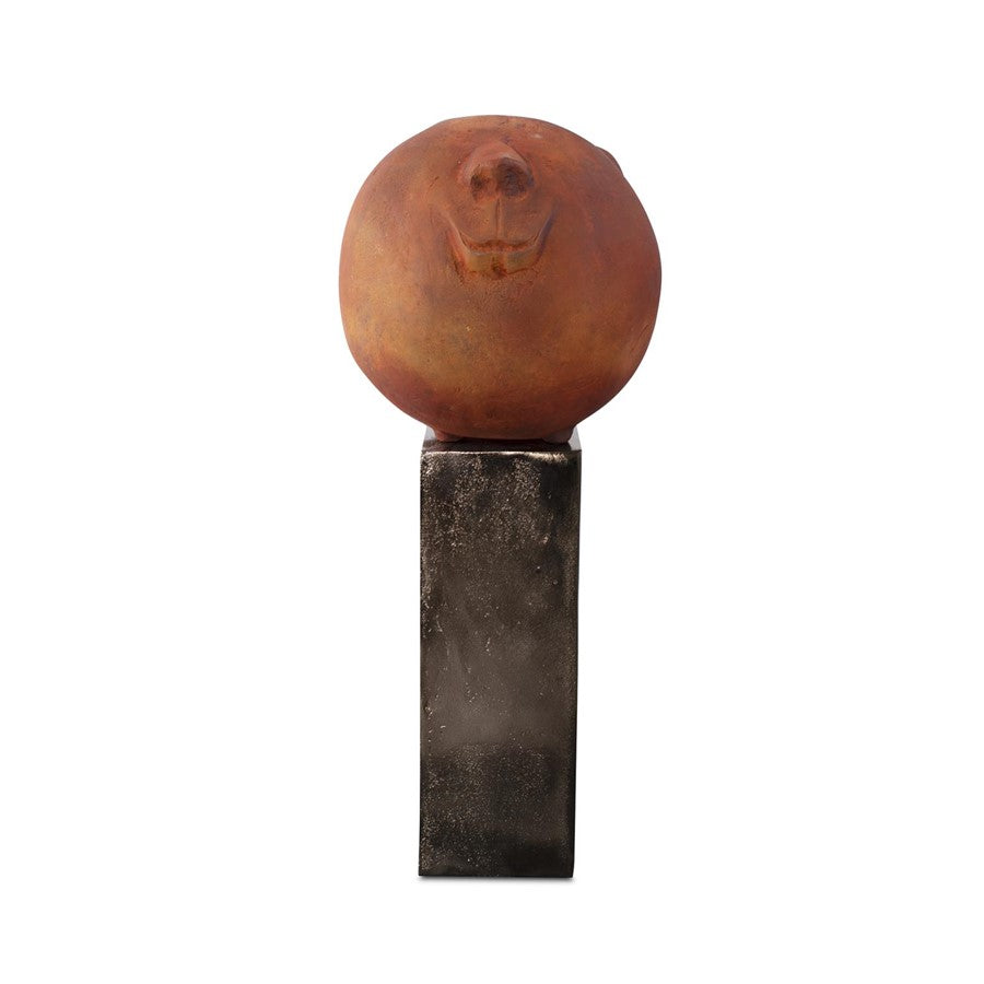 Howard Elliott Mr.Wilfred Terra Cotta Sculpture on Aluminum Pillar - 41111