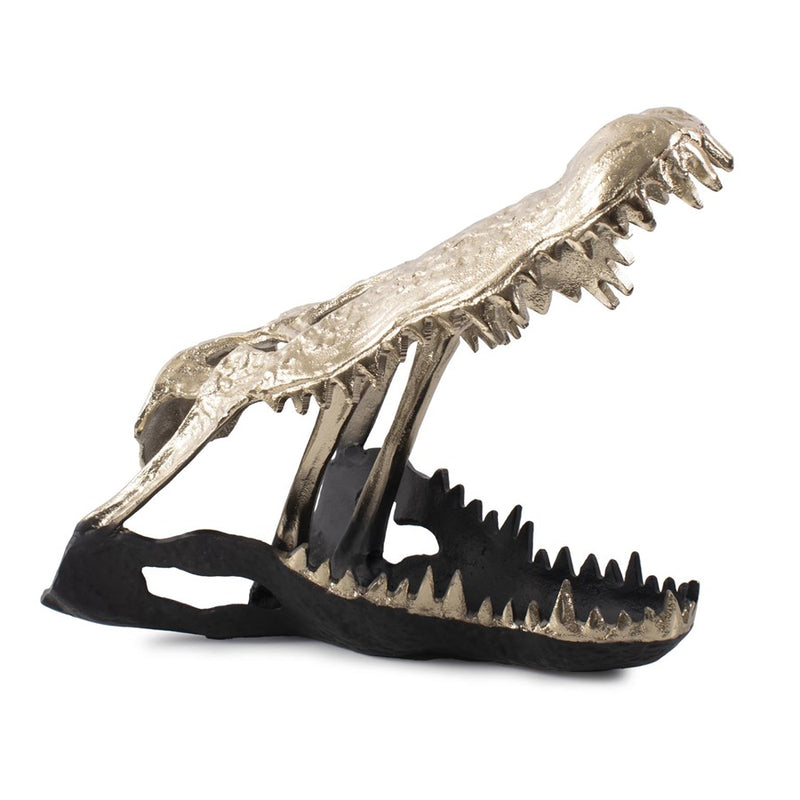 Howard Elliott Freddy Croc Sculpture/Small, Gold/Black - 41112
