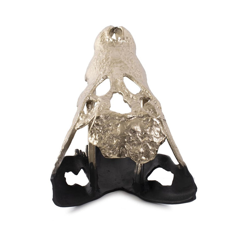 Howard Elliott Freddy Croc Sculpture/Small, Gold/Black