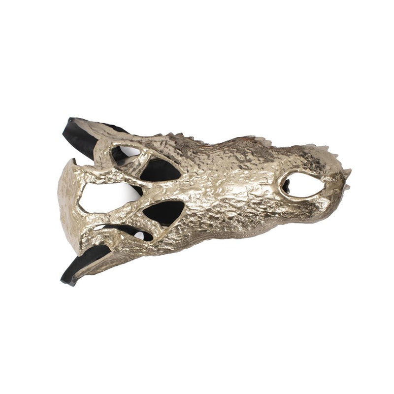 Howard Elliott Freddy Croc Sculpture/Small, Gold/Black