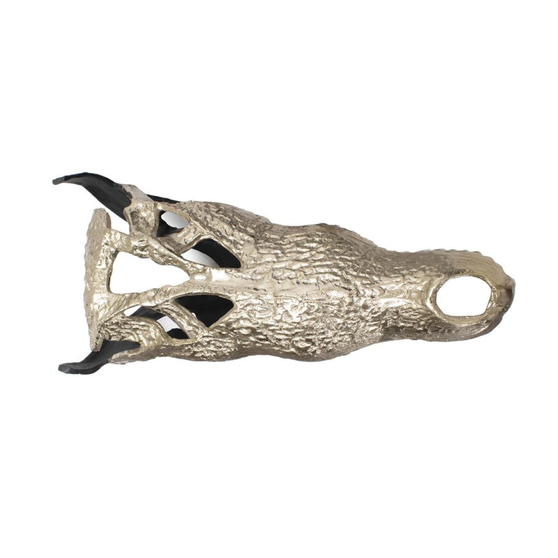 Howard Elliott Freddy Croc Sculpture/Large, Gold/Black