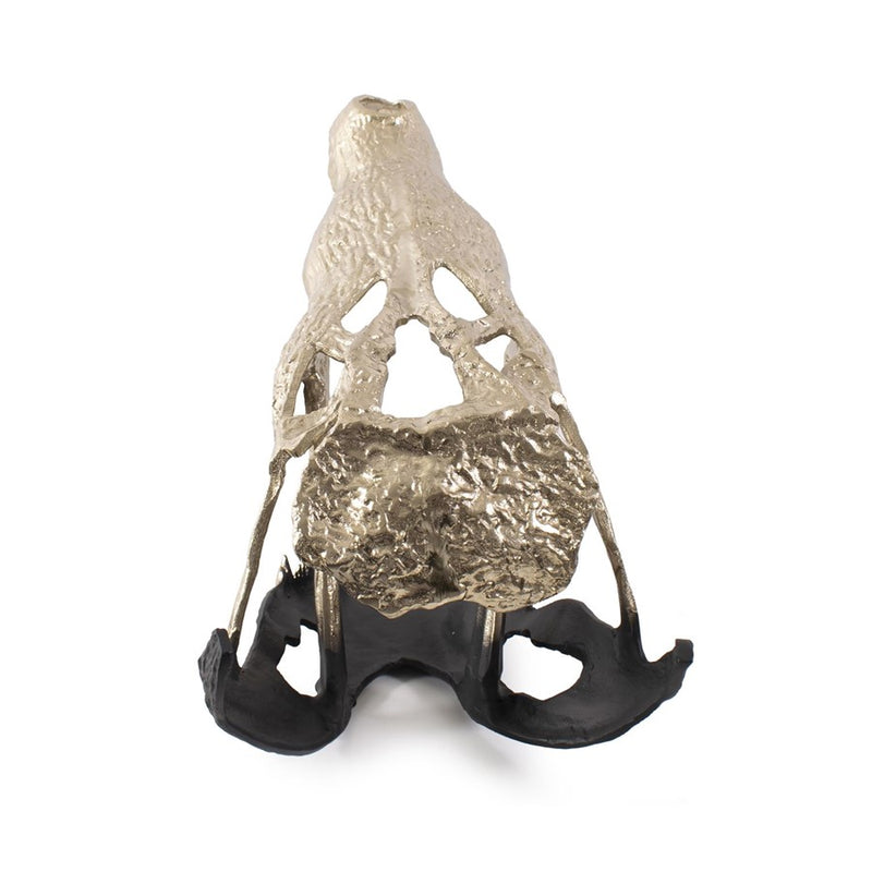 Howard Elliott Freddy Croc Sculpture/Large, Gold/Black
