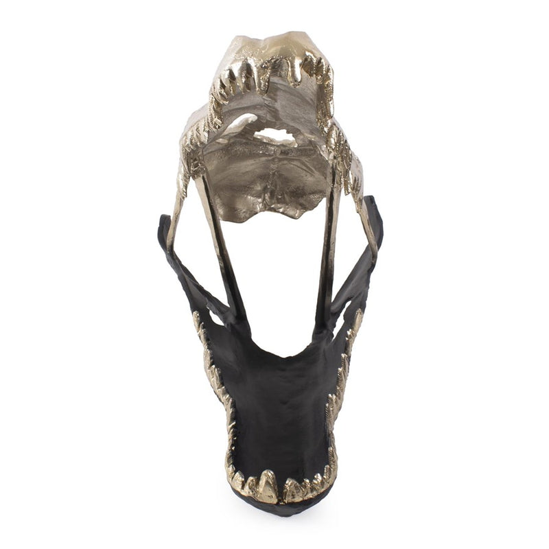 Howard Elliott Freddy Croc Sculpture/Large, Gold/Black