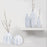 Howard Elliott Chevron Ceramic Globe Vase Small, Blue/White