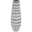 Howard Elliott Two-tone Spiral Ceramic Tall Vase, Blue/Silver - 42046