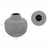 Howard Elliott Niemeyer Short Ceramic Vase, Gray/Silver