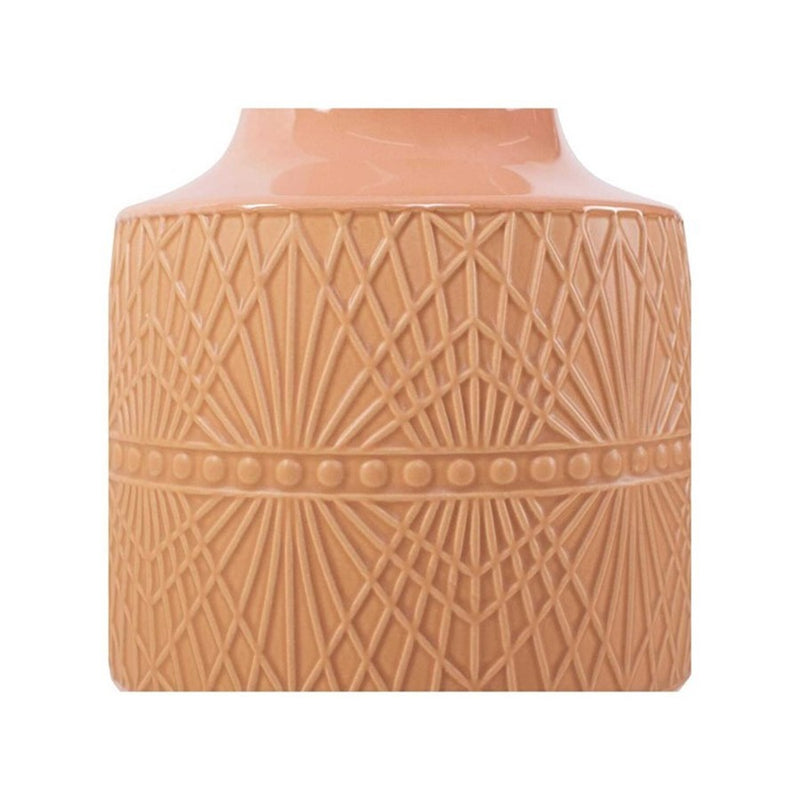 Howard Elliott Richland Embossed Peach Vase/Medium, Peach