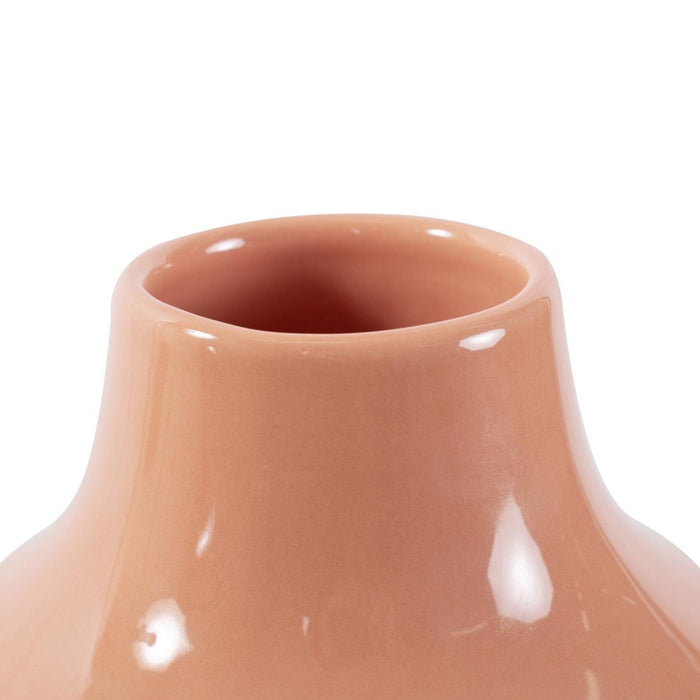 Howard Elliott Richland Embossed Peach Vase/Large, Peach