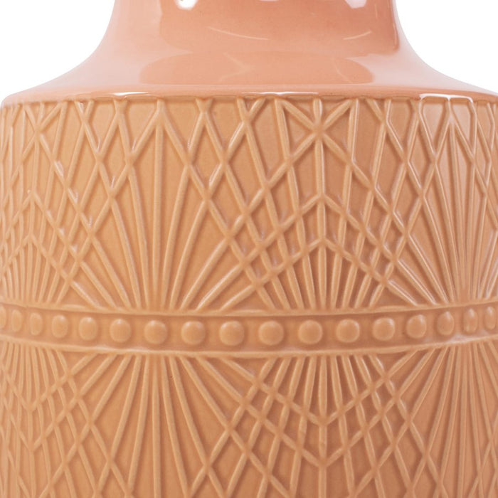 Howard Elliott Richland Embossed Peach Vase/Large, Peach