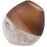Howard Elliott Slanted Earth Vase Small, Brown/White