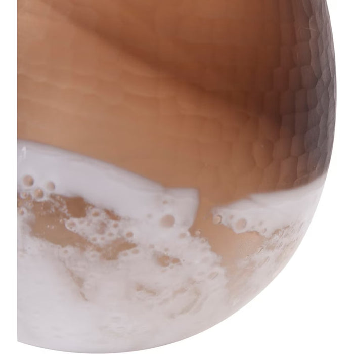 Howard Elliott Slanted Earth Vase Small, Brown/White