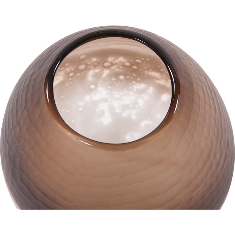 Howard Elliott Slanted Earth Vase Small, Brown/White