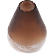 Howard Elliott Slanted Earth Vase Large, Brown/White - 44036