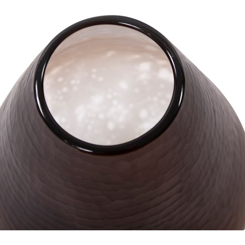 Howard Elliott Slanted Earth Vase Large, Brown/White