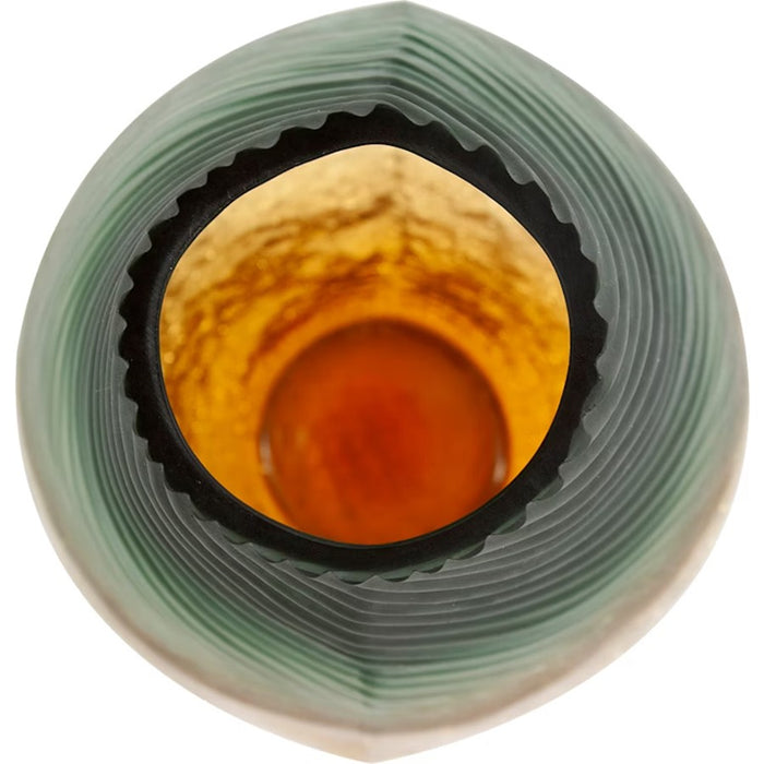 Howard Elliott Golden Murrine Vase Large, Green/Amber