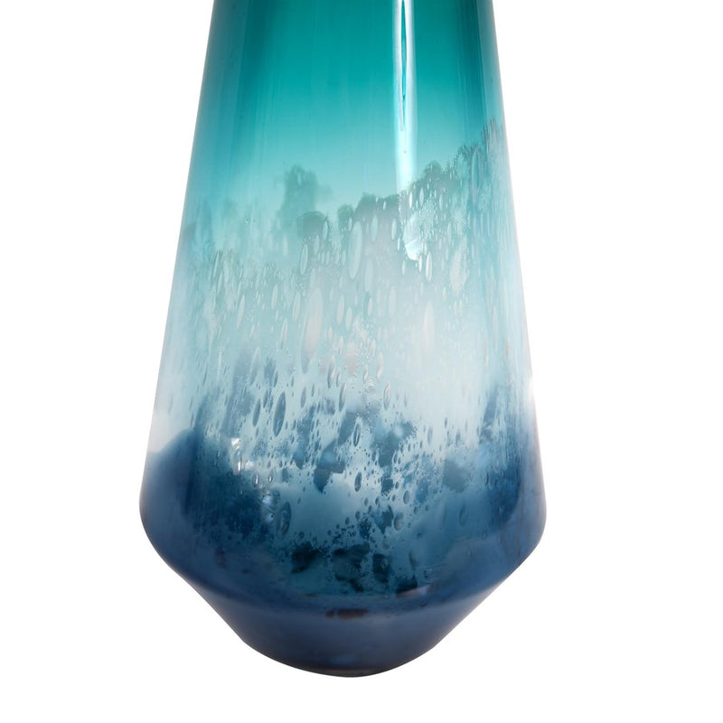 Howard Elliott Breakers Vase/Small, Aqua