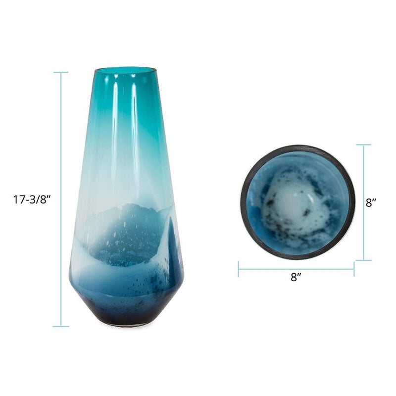 Howard Elliott Breakers Vase/Large, Aqua