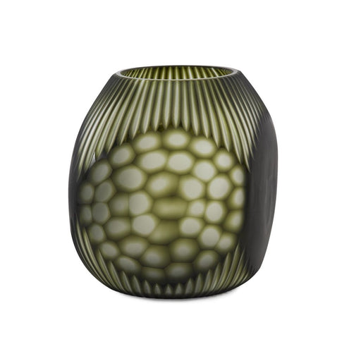 Howard Elliott Cebu Vase/Small, Forest Green