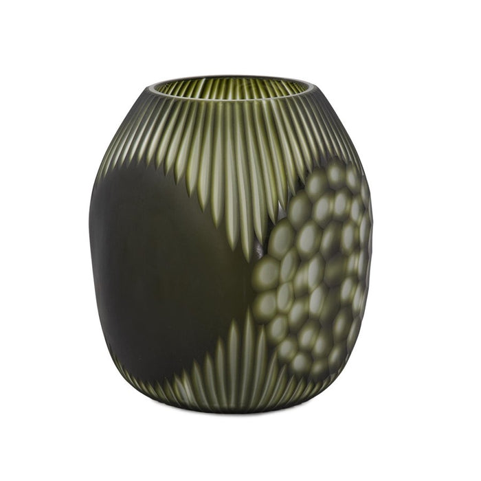 Howard Elliott Cebu Vase/Small, Forest Green