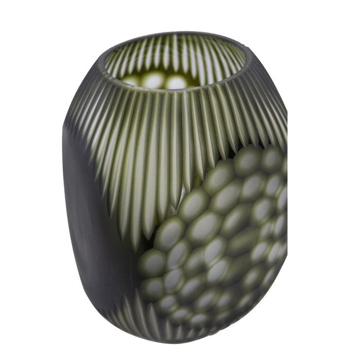 Howard Elliott Cebu Vase/Small, Forest Green