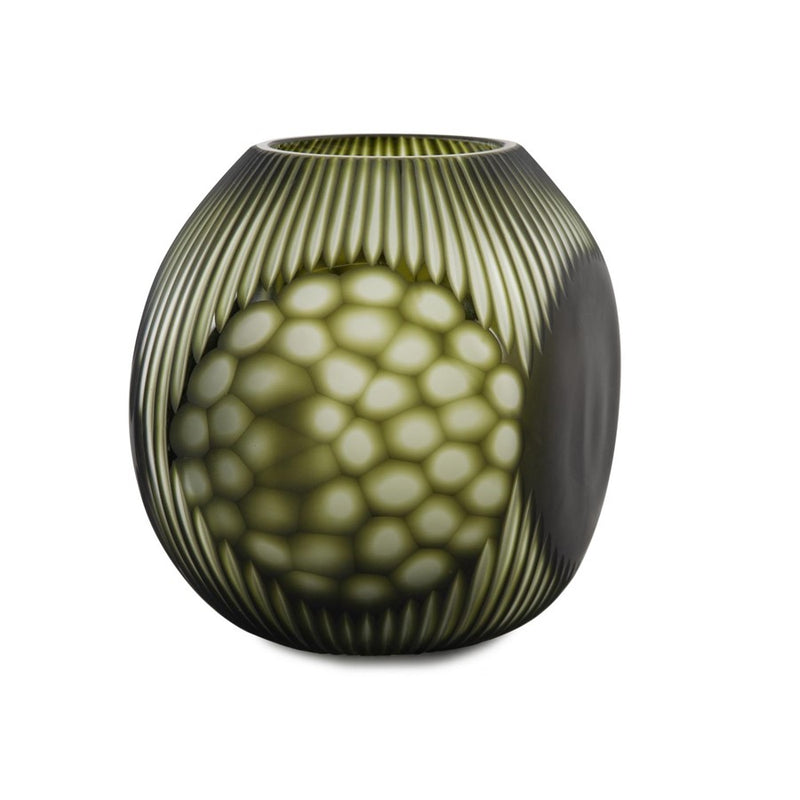Howard Elliott Cebu Vase/Large, Forest Green