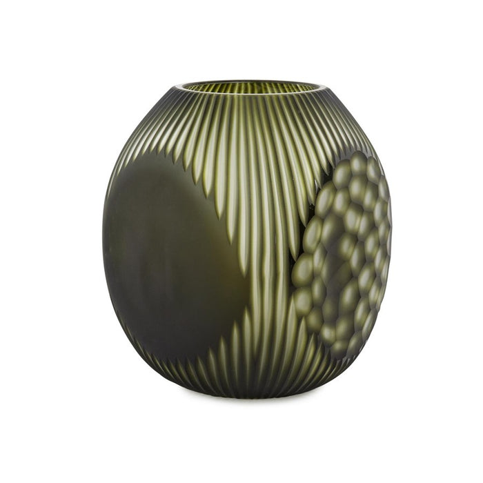 Howard Elliott Cebu Vase/Large, Forest Green