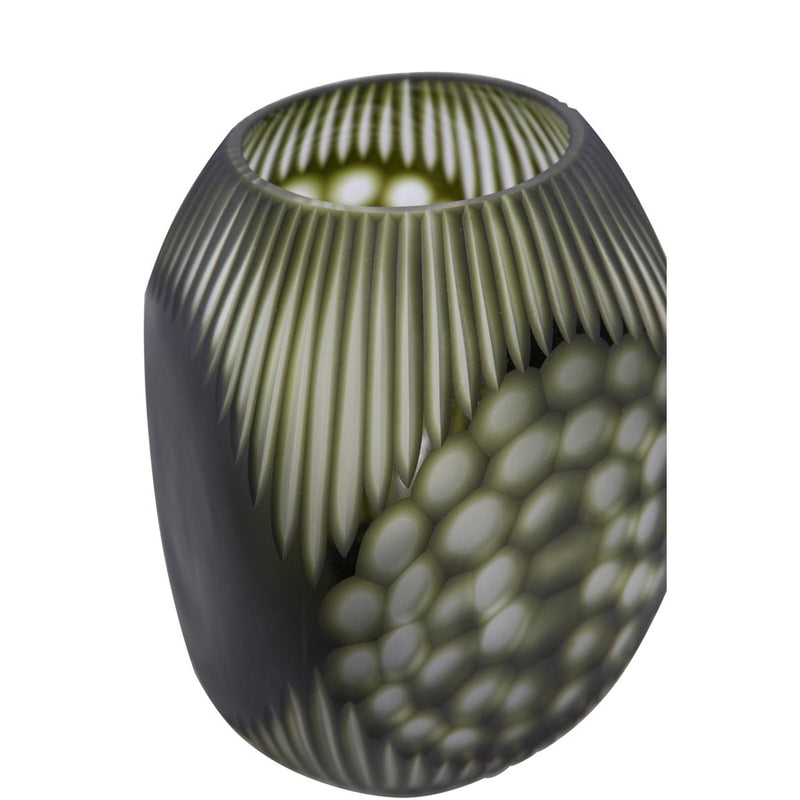 Howard Elliott Cebu Vase/Large, Forest Green