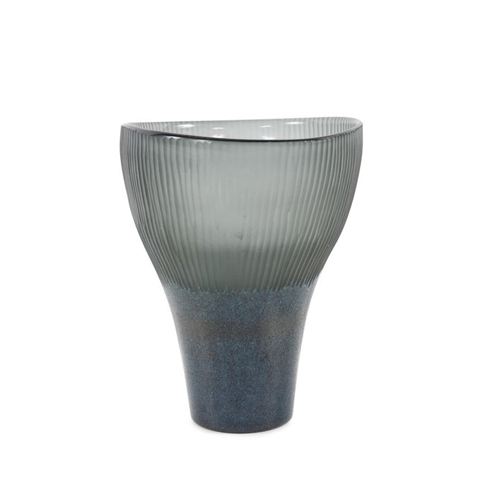 Howard Elliott Melilla Vase/Large, Indigo