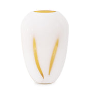 Howard Elliott Grasberg Glass Vase/Short, White/Orange - 44053