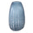 Howard Elliott Yale Blue Asymmetrical Glass Vase/Medium, Blue/Silver