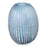 Howard Elliott Yale Blue Asymmetrical Glass Vase/Medium, Blue/Silver