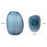 Howard Elliott Yale Blue Asymmetrical Glass Vase/Medium, Blue/Silver
