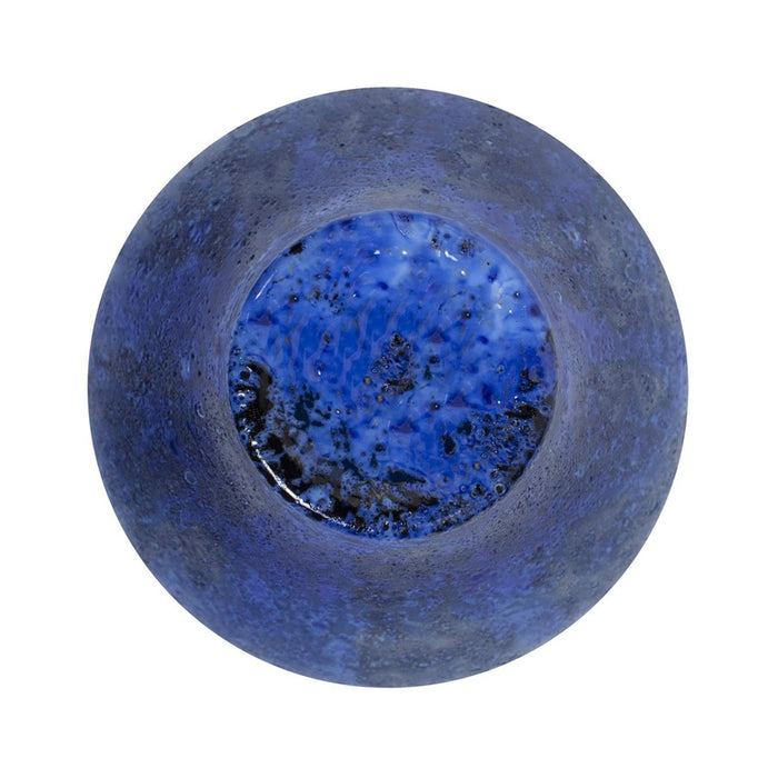 Howard Elliott Zynsky Art Glass, Deep Azure Blue/Short, Azure Blue