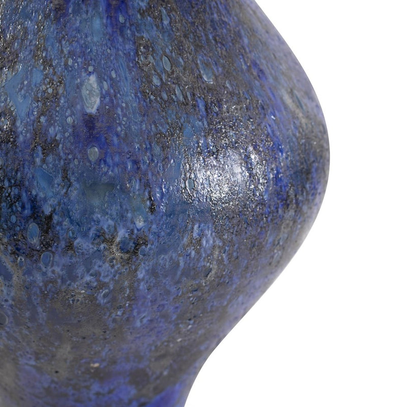 Howard Elliott Zynsky Art Glass, Deep Azure Blue/Short, Azure Blue