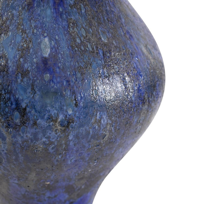 Howard Elliott Zynsky Art Glass, Deep Azure Blue/Tall, Azure Blue