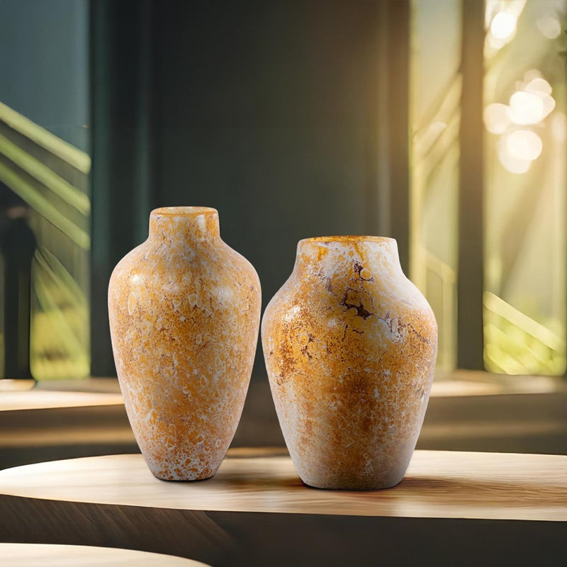 Howard Elliott Zynsky Art Glass, Soft Amber/Short, Amber