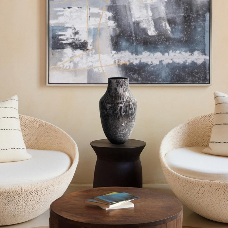 Howard Elliott Zynsky Art Glass, Deep Mocha Brown/Tall, Mocha