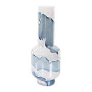 Howard Elliott Glacier Bay Layered Cylindrical Glass Vase/Tall - 44105