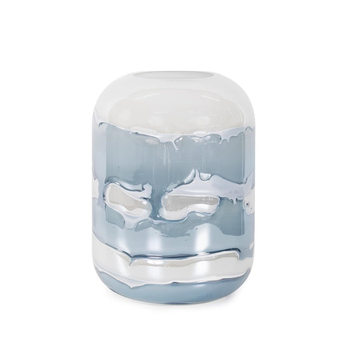 Howard Elliott Glacier Bay Rounded Edged Cylindrical Vase/Short - 44106