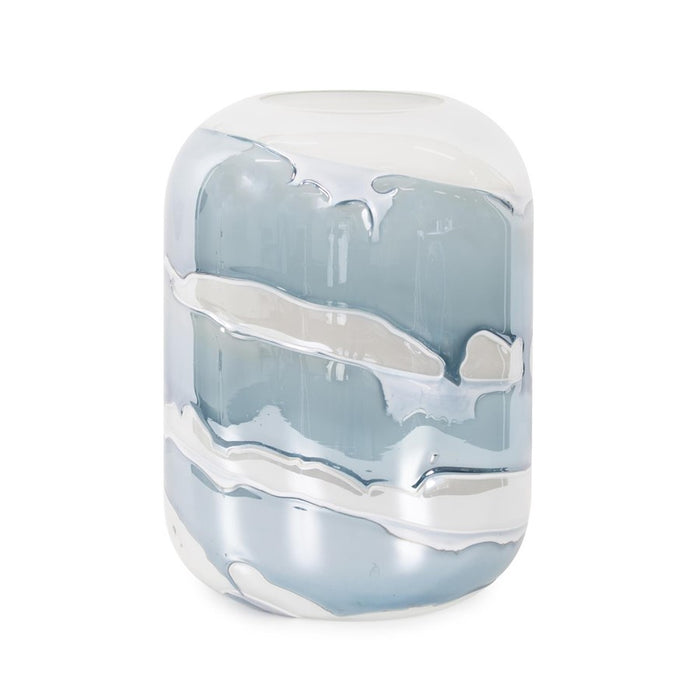 Howard Elliott Glacier Bay Rounded Edged Cylindrical Vase/Short
