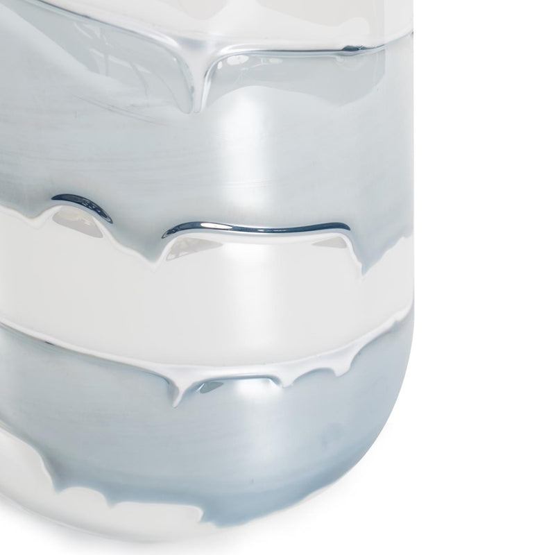 Howard Elliott Glacier Bay Rounded Edged Cylindrical Vase/Tall
