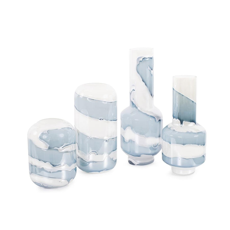 Howard Elliott Glacier Bay Rounded Edged Cylindrical Vase/Tall